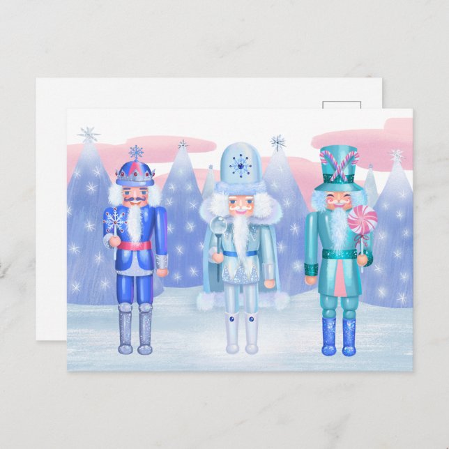 Pastel Nutcracker Kings Postkarte (Vorne/Hinten)