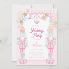 Pastel Nutcracker Sweet Holiday Treats Party Einladung