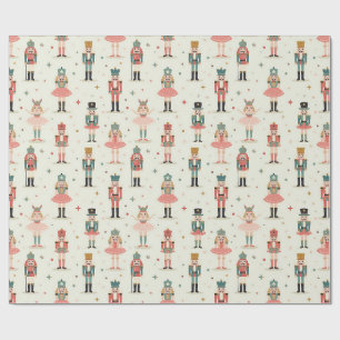Pastel Nutcrackers und Ballerinas Geschenkpapier