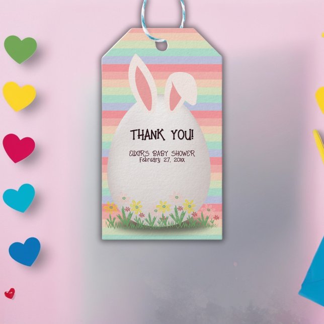 Pastel Oaster Egg Bunny Baby Dusche Geschenkanhänger (Von Creator hochgeladen)
