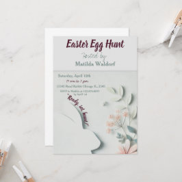 Pastel Oaster Egg Einladung | Niedlich & festlich