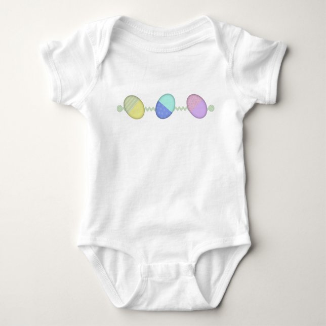 Pastel Oaster Eggs Bodysuit Baby Strampler (Vorderseite)