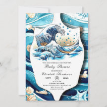 Pastel Ocean Waves Babydusche