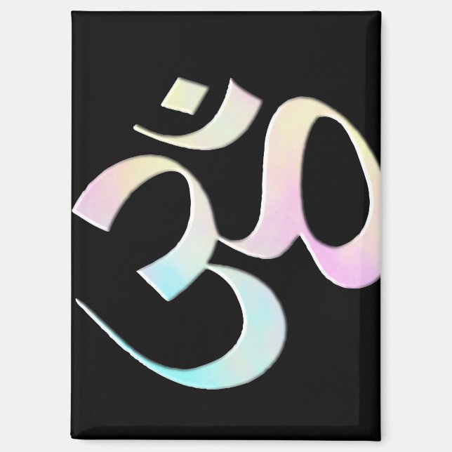 Pastel Om  Magnet (Vorderseite)