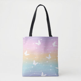 Pastel Ombre Butterfly Tote Bag Tasche