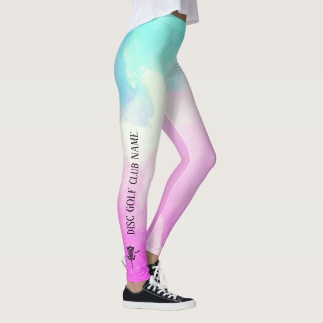 Pastel Ombre Disc Golf Activewear Leggings (Droite)