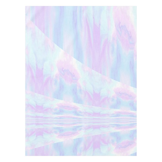 Pastel Ombre Gefärbte Krawatte Ripples Girl Tischdecke (Vorderseite)