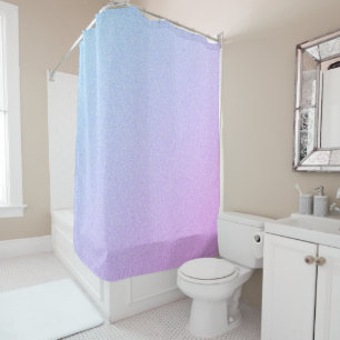 Pastel Ombre Glitzer Duschvorhang