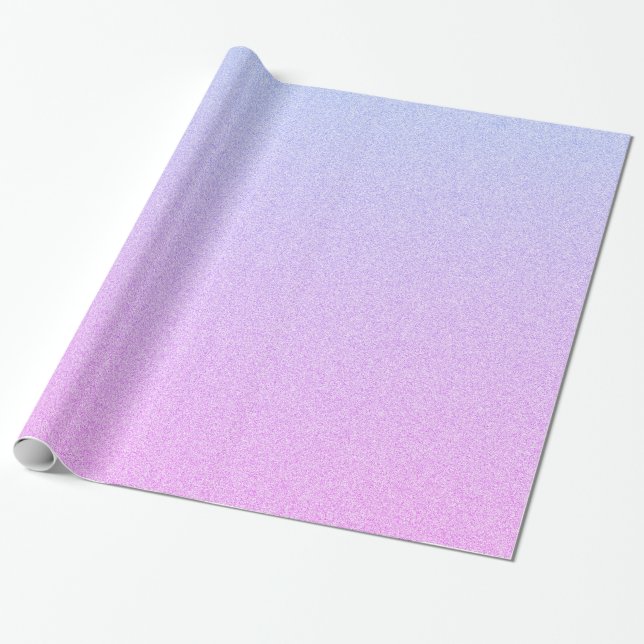 Pastel Ombre Glitzer Geschenkpapier (Ungerollt)