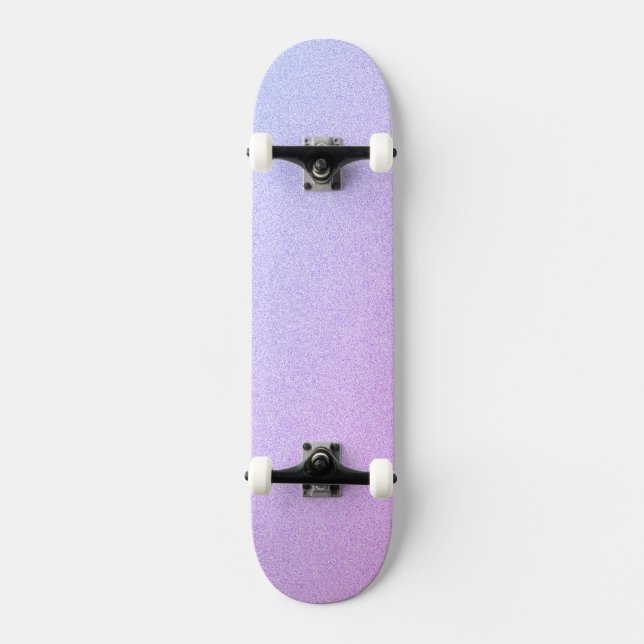 Pastel Ombre Glitzer Skateboard (Vorderseite)