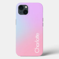 Pastel Ombre Personalisiert iPhone 13 Fall