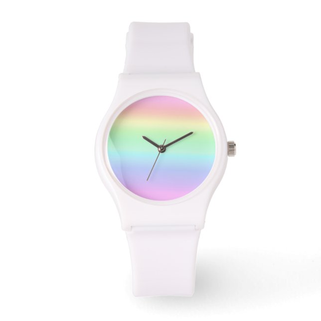 Pastel Ombre Rainbow Armbanduhr (Vorderseite)