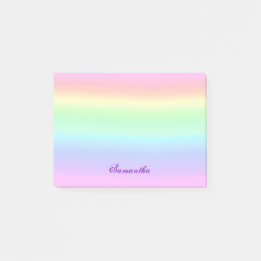 Pastel Ombre Rainbow Post-It Notes Klebezettel