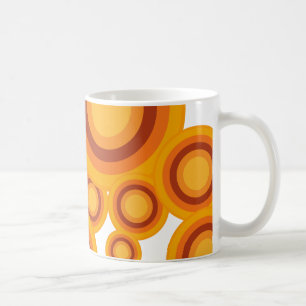 pastel orange circle kaffeetasse
