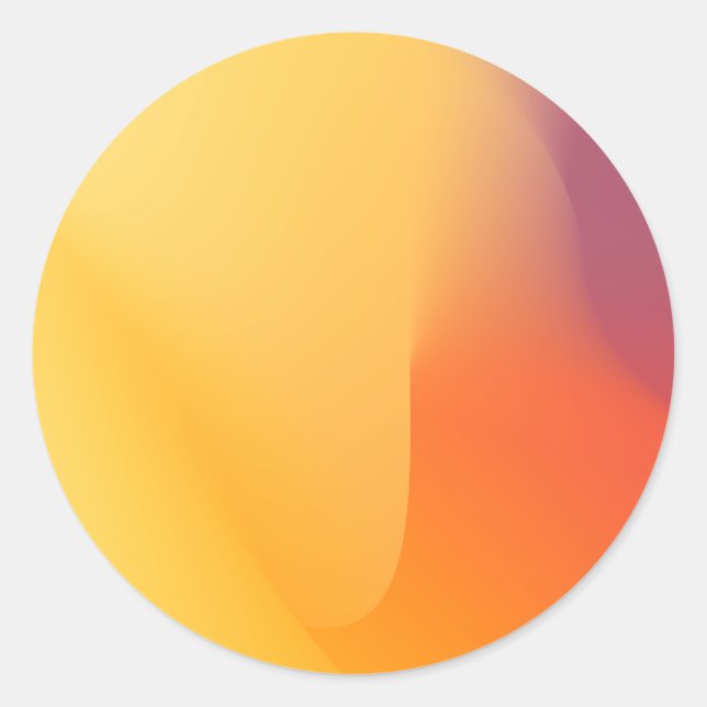 Pastel Orange Classic Round Sticker (Vorderseite)