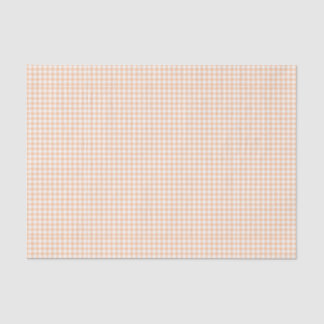 Pastel Orange Gingham Pattern Kleiner Karo Kariert Seidenpapier