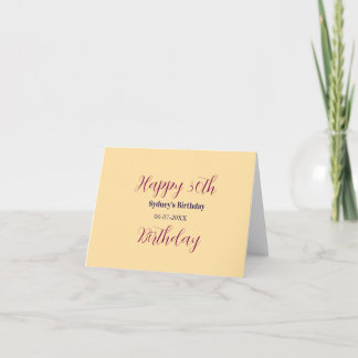 Pastel orange happy 30th birthday name date purple dankeskarte