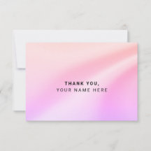 Pastel Orange Lila simple Dankeskarten