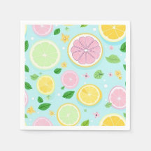 Pastel Orange Pattern Paper Napkin