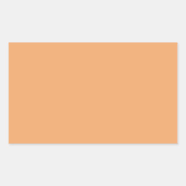 Pastel Orange Rectangle Aufkleber (Vorderseite)