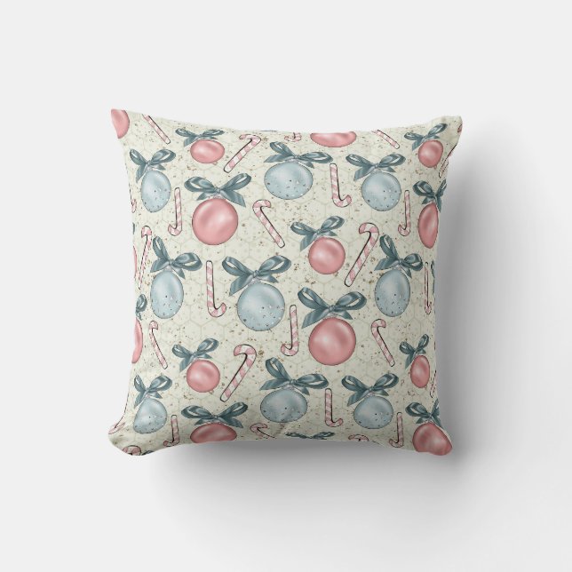 Pastel Ornament Holiday Kissen (Vorderseite)
