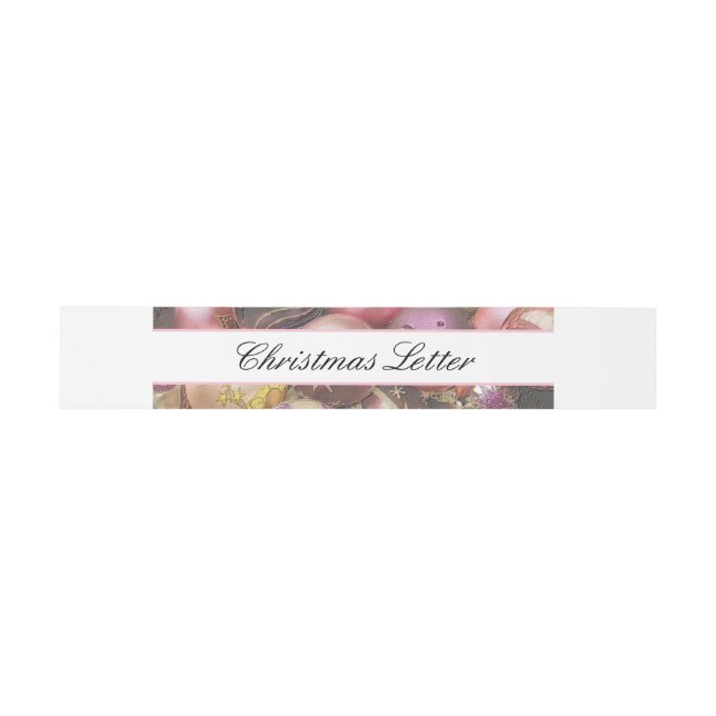 Pastel Ornamente Weihnachten Einladungsbanderole (Flach)