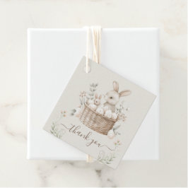 Pastel Oster Brunch & Egg Hunt Bunny Basket Eier Geschenkanhänger