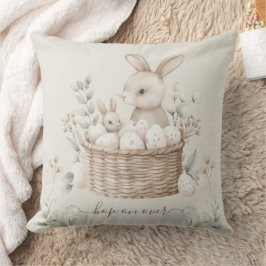 Pastel Oster Brunch & Egg Hunt Bunny Basket Eier Kissen