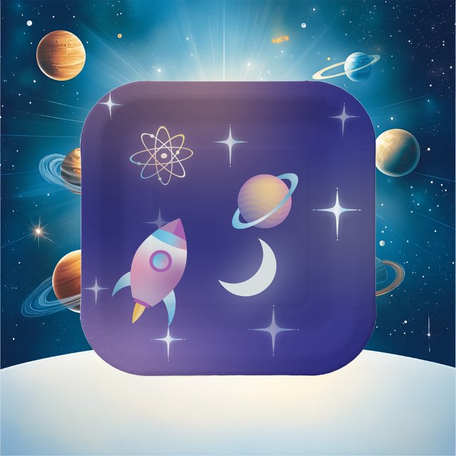 Pastel Outer Space Pappteller (Von Creator hochgeladen)