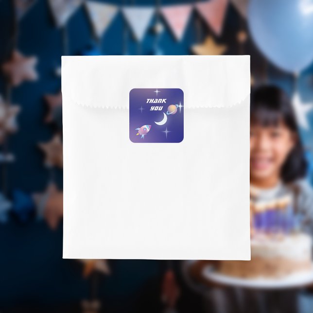 Pastel Outer Space Quadratischer Aufkleber (Von Creator hochgeladen)