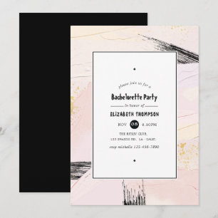 Pastel Paint Splash Junggeselinnen-Abschied Einladung