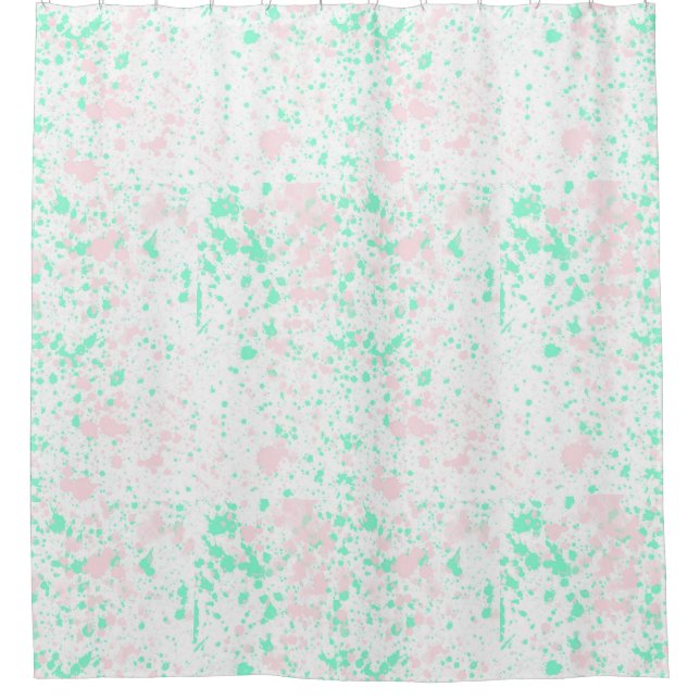 Pastel Paint Spritzer Duschvorhang (Vorderseite)