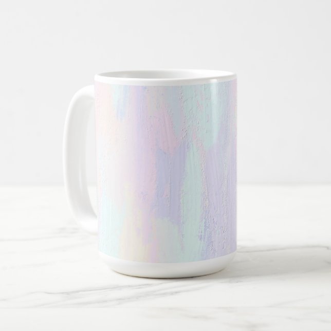 Pastel Paint Strokes Kaffeetasse (Vorderseite Links)
