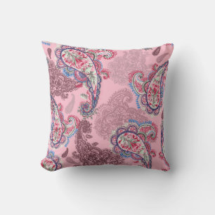 Pastel paisley, traditionelles ethnisches nahtlose kissen