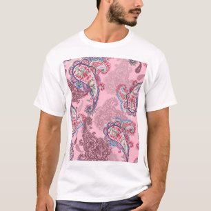 Pastel paisley, traditionelles ethnisches nahtlose T-Shirt