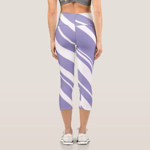 Pastel Pale Lavendel Lila Abstrakte Kunst, Dichtun Capri Leggings