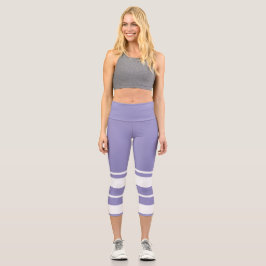 Pastel Pale Lavendel Lila Abstrakte Kunst, Dichtun Capri Leggings