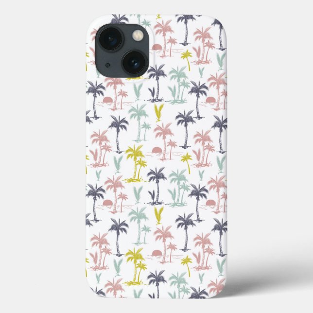 Pastel Palm Tree by Beach Pattern Case-Mate iPhone Hülle (Rückseite)