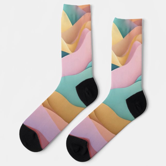 Pastel Paradise - Streifen Socken (Linkes Detail)