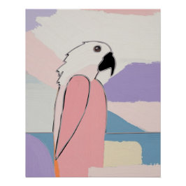 PASTEL PARROT POSTER