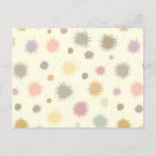 Pastel Party Pollen - nahtlos. Postkarte