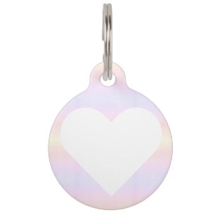 Pastel – pastellfarben – colored Herz ♥ Heart Haustiermarke