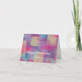 Pastel Patchwork Abstract Design Karte