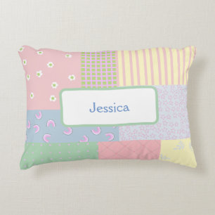 Pastel Patchwork Dekokissen