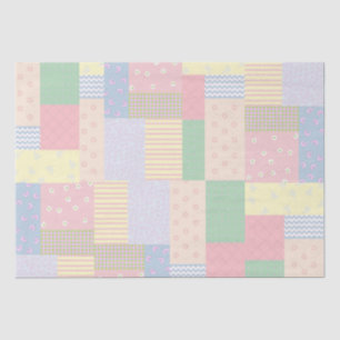 Pastel Patchwork Seidenpapier