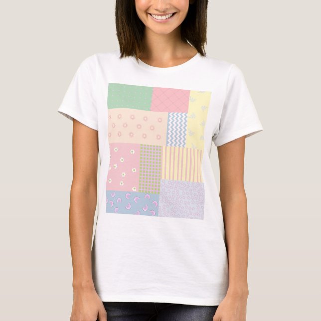Pastel Patchwork T-Shirt (Vorderseite)
