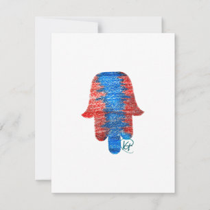 Pastel Patriotic Hamsa Art RSVP Karte