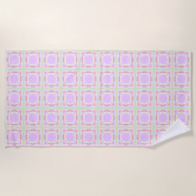 Pastel Pattern Summer Strandtuch (Vorderseite)