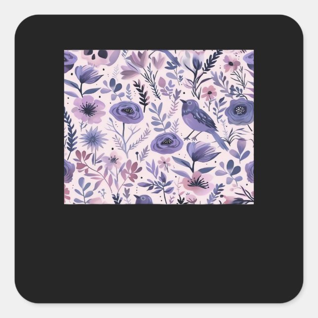 Pastel Pattern - Whimsigoth-Kernstück Quadratischer Aufkleber (Vorderseite)