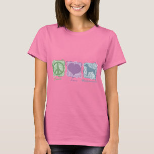 Pastel Peace, Liebe und Weimaraner T-Shirt